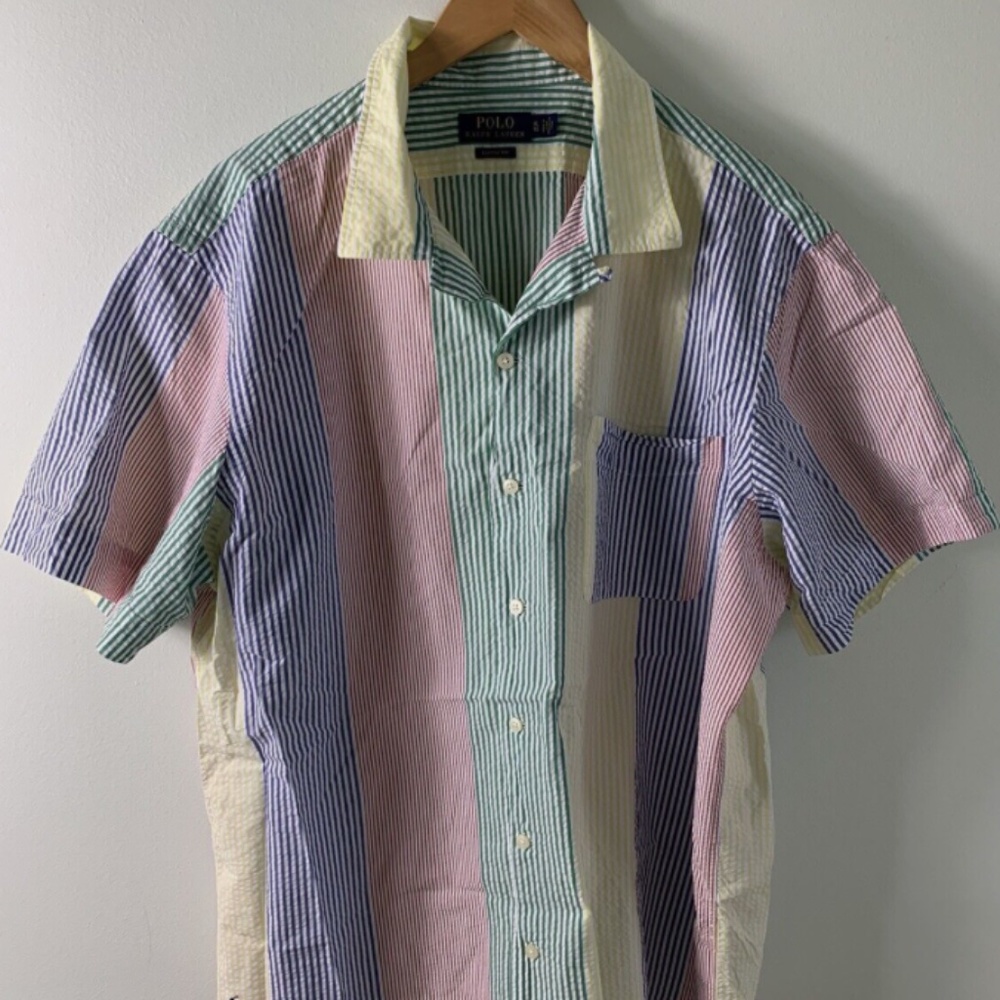 Polo by Ralph Lauren Multicolor Striped Casual Button Down Shirt - Picture 3 of 8